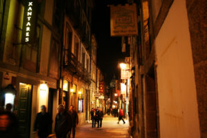 Calle del Franco in Santiago de Compostela in the year 2013