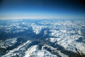View Of The Pyrenees Covered With Snow