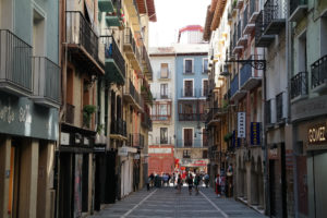 old town pamplona, roncesvalles to pamplona, bicycle, french way width=