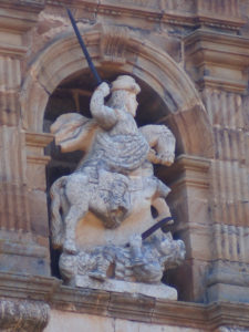 Stone iconography of Santiago Matamoros in León