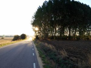 Regional Road That Runs From Agés To Atapuerca In A Sunny Day