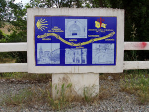 Poster with the route from Santo Domingo de la Calzada to Grañón