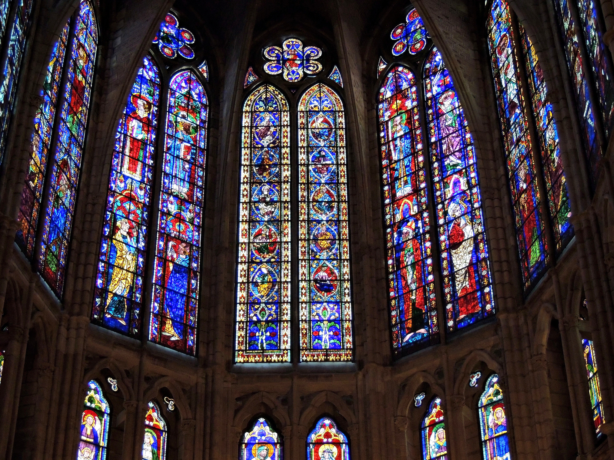 Stained glass window of the Cathedral of León